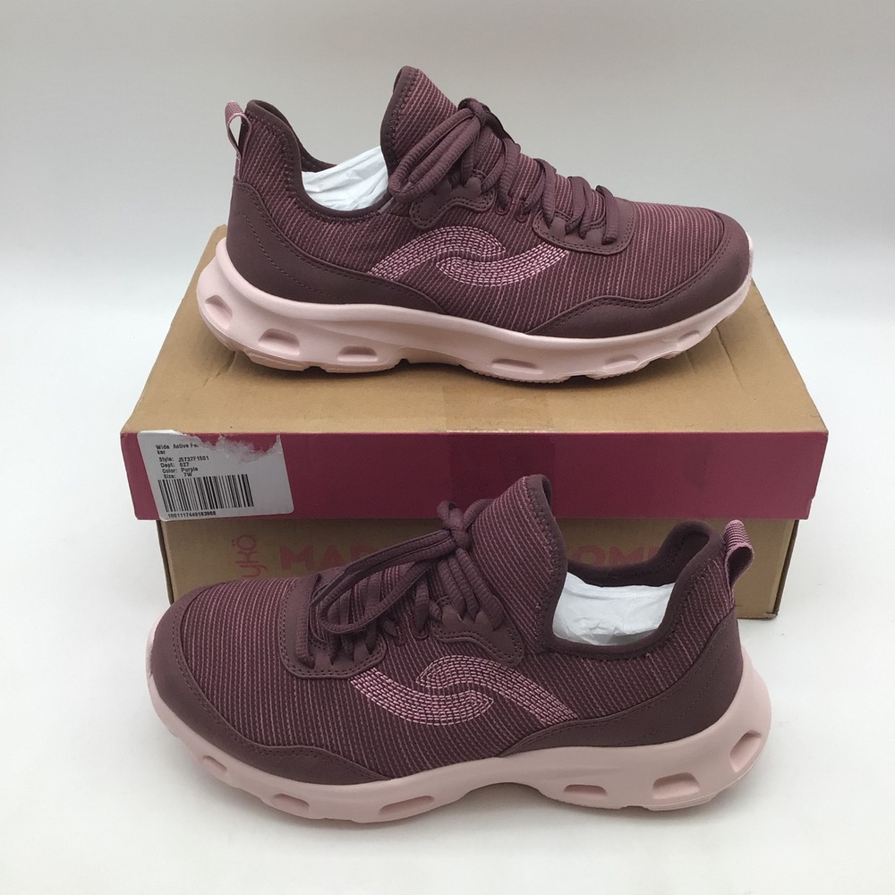 Ryka Activfoam X Womens Purple Fig‎ Walking Running Sneakers Size 7 Wide NEW